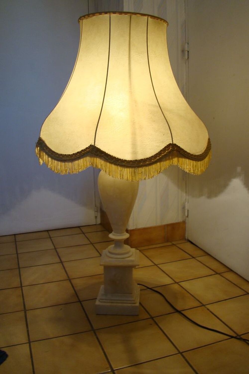 Grande lampe en marbre - vintage ann&eacute;es 1970 Décoration