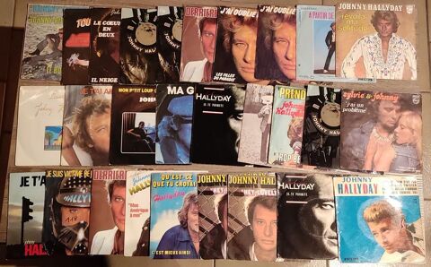Johnny Hallyday lot 28 vinyles 45 tours 56 Le Val-de-Gublange (57)