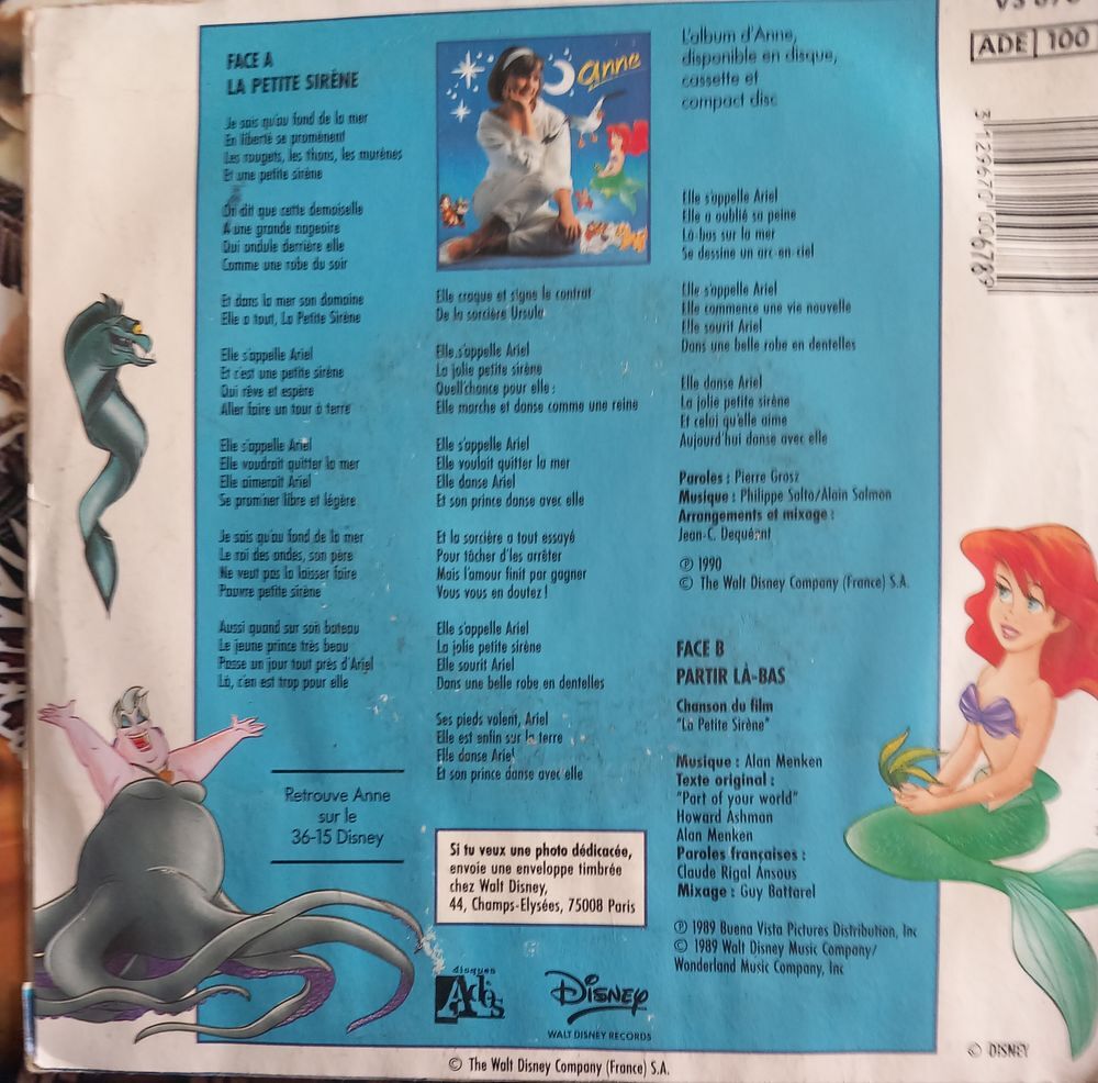ANNE / 4X DISQUES VYNIL 45 TOURS CD et vinyles