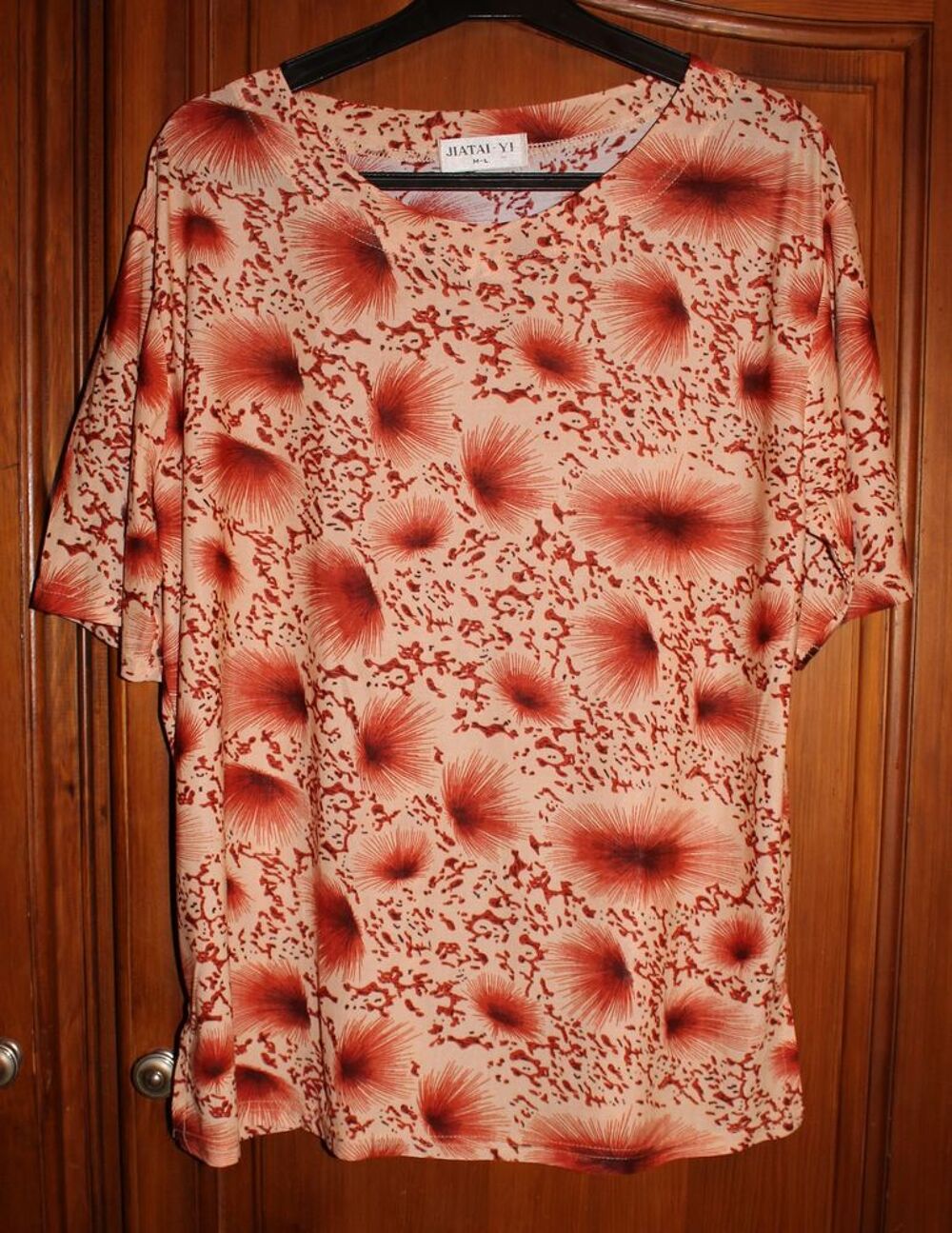 #Haut T-shirt Jiatai YI taille M(38-40) ton rose orang&eacute; Vêtements