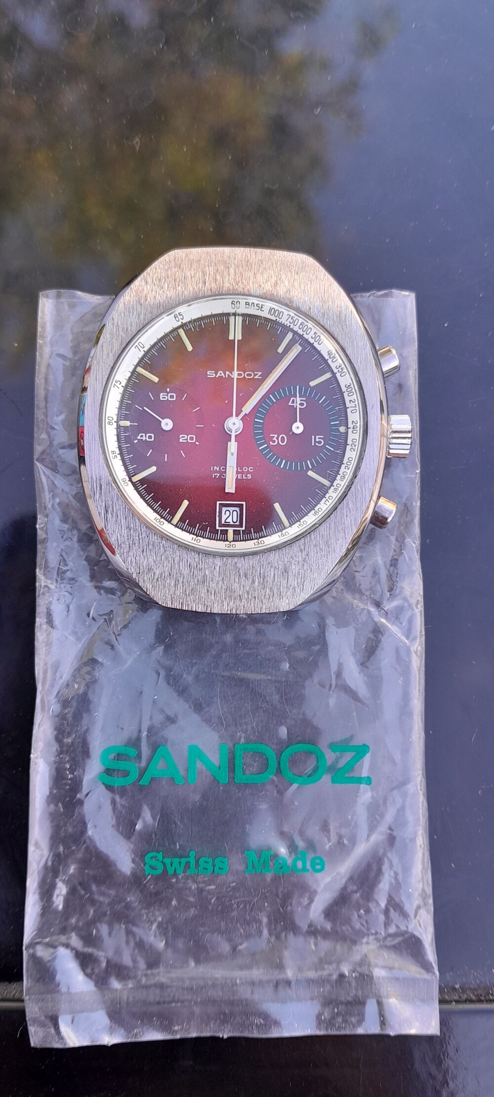 Montre neuve de stock ancienne Sandoz m&eacute;canique &agrave; remontoir Bijoux et montres