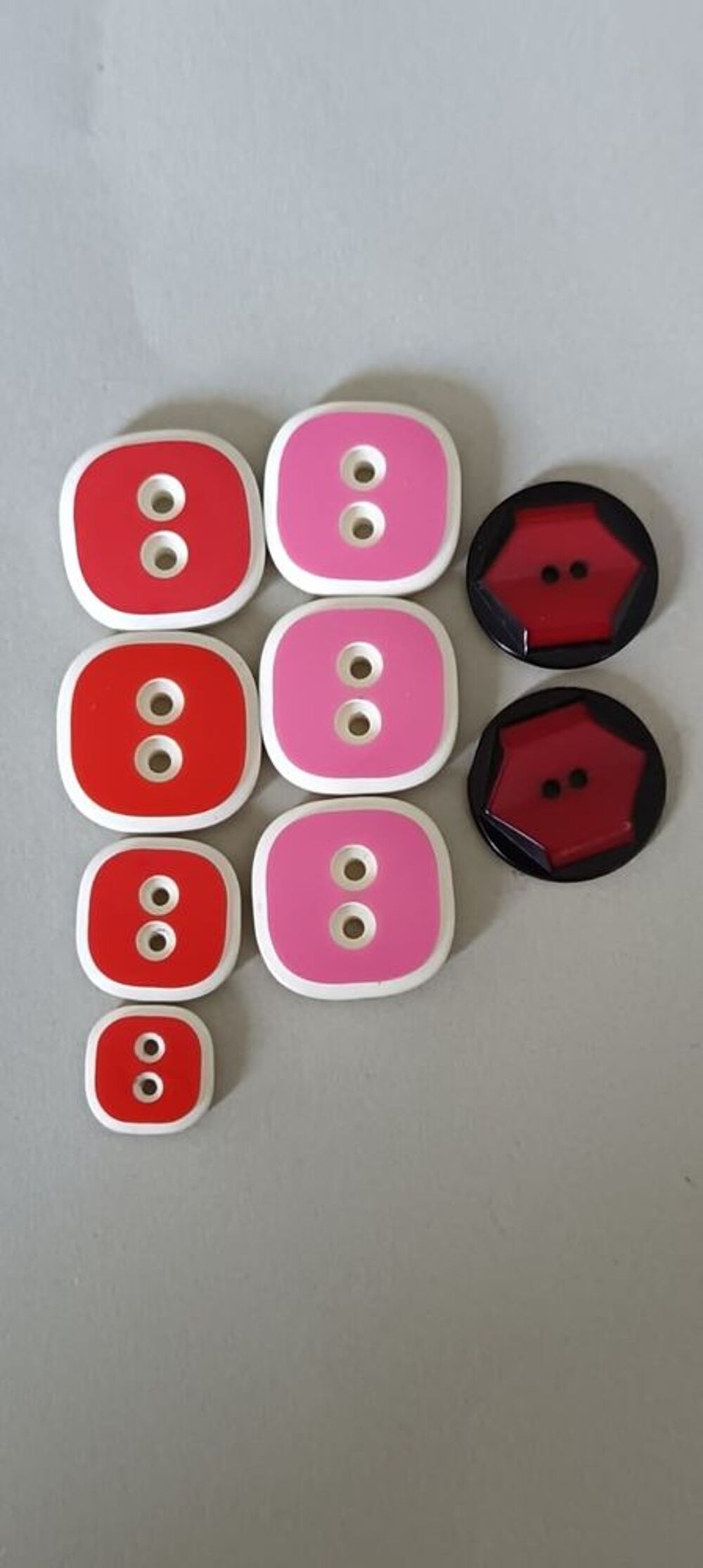 Candy Pop 7 Boutons Graphiques et 2 Hexagones Vintage N&deg;97 