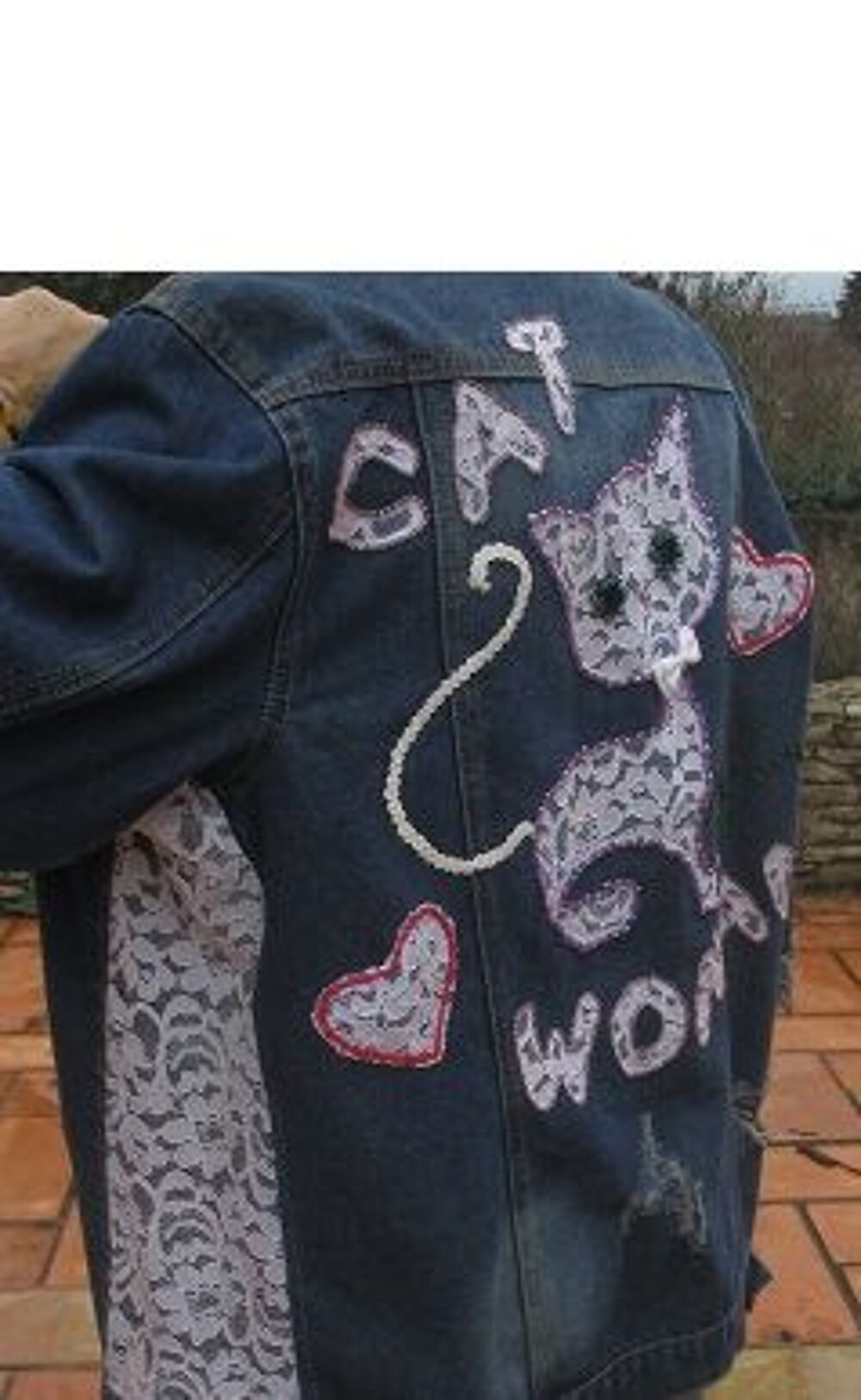 BLOUSON JEANS FEMME CUSTOMISE Vêtements