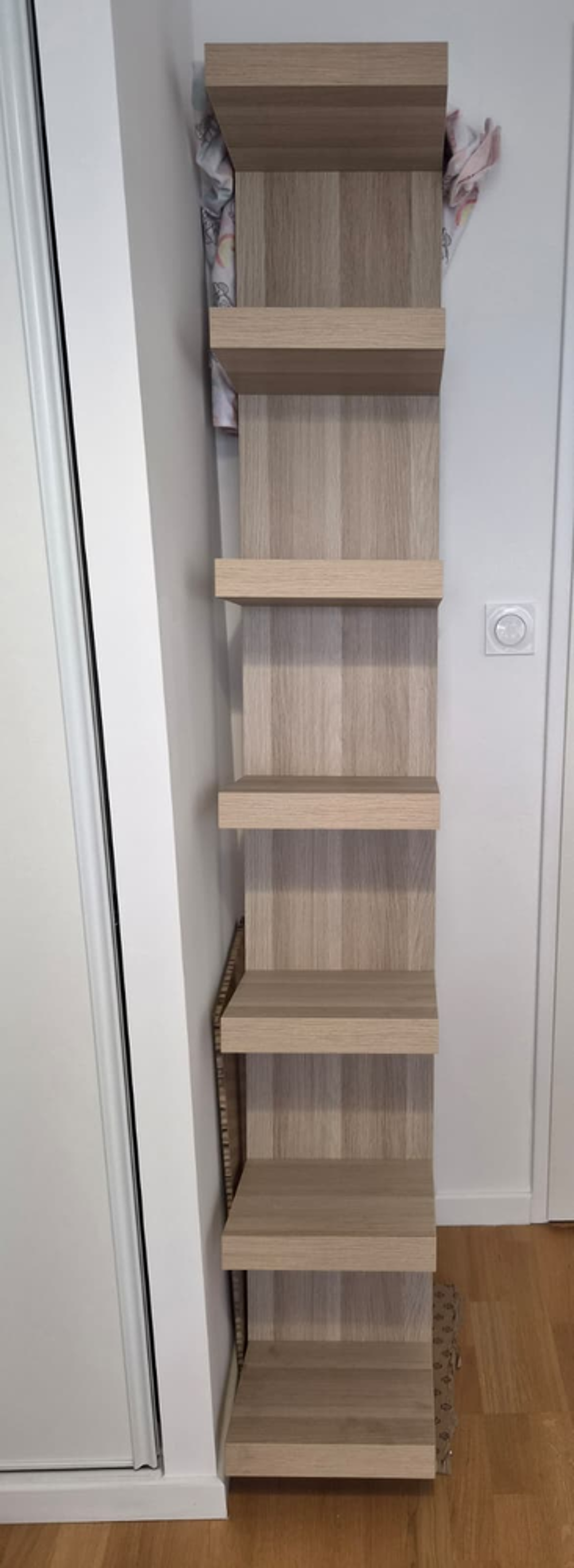 &Eacute;tag&egrave;re IKEA LACK effet ch&ecirc;ne blanchi Meubles