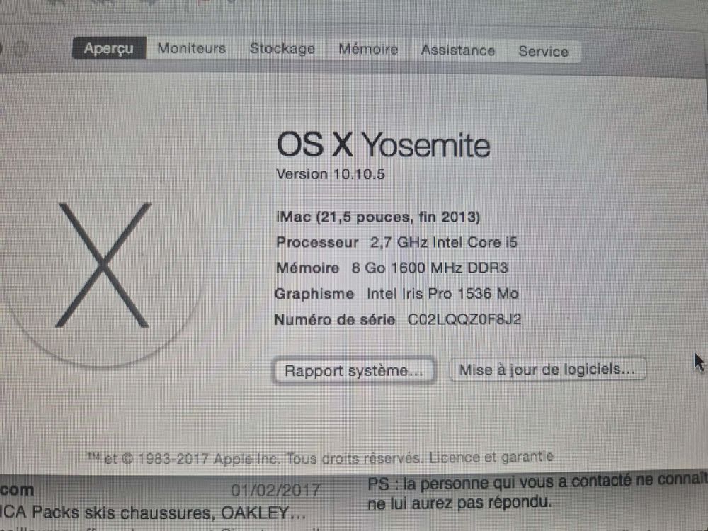 Imac Apple + clavier
Matériel informatique