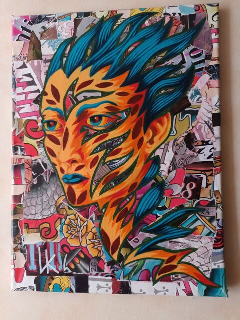 Cadre collage peinture 50 Dangé-Saint-Romain (86)