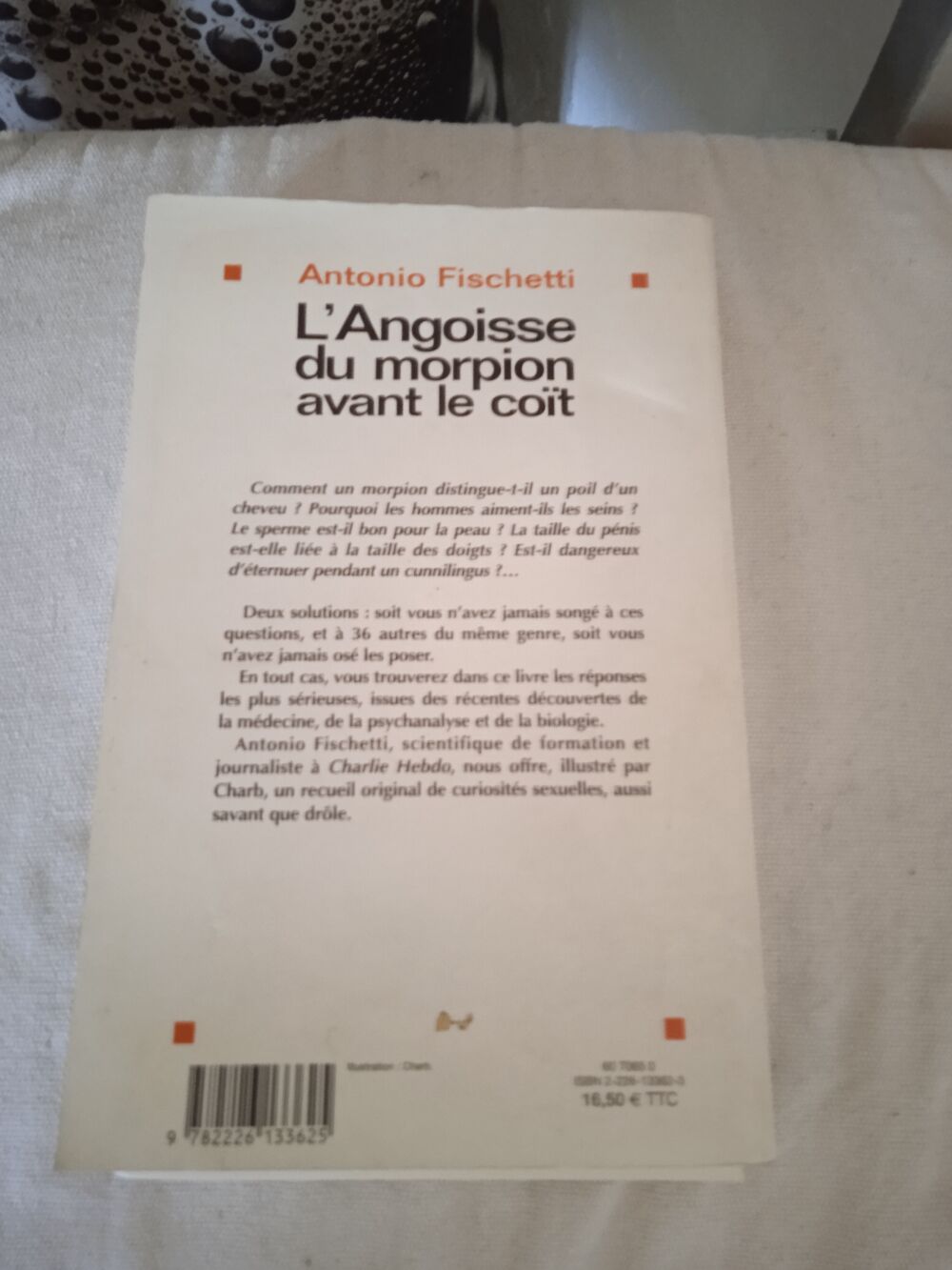 L'Angoisse du morpion avant le co&iuml;t.
2002
Excellent etat
Livres et BD