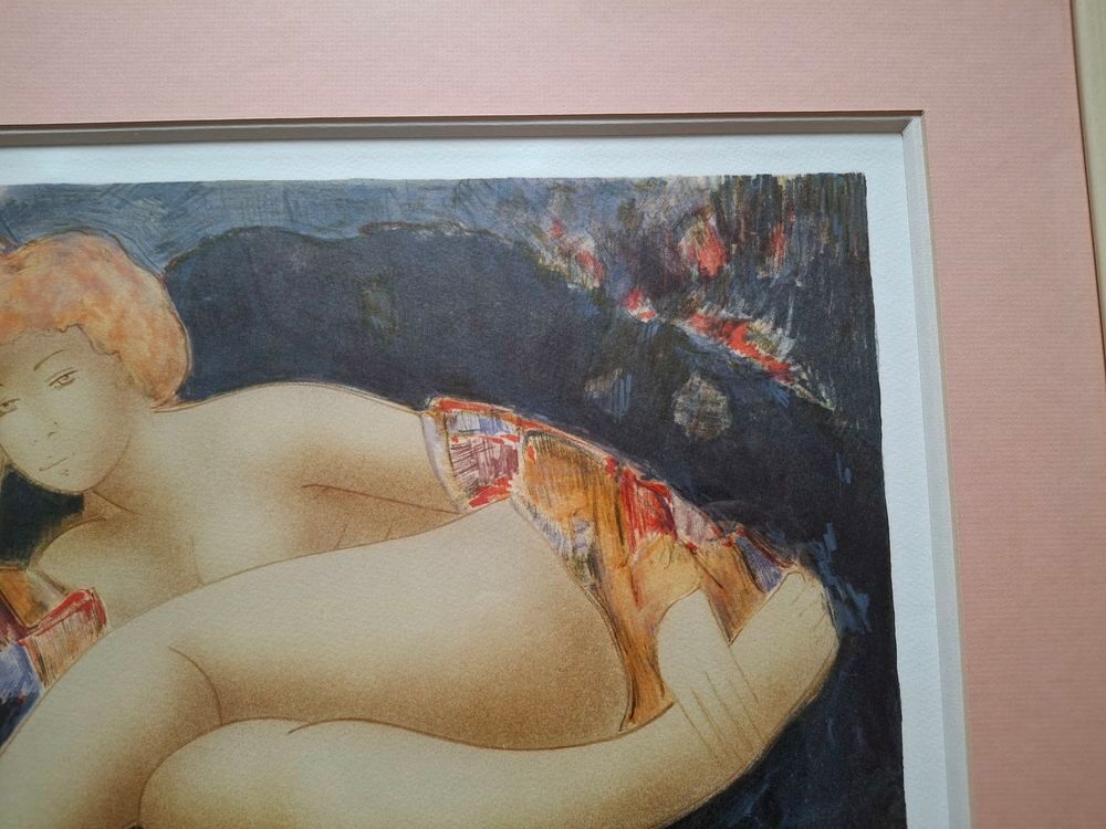 Lithographie de Alain Bonnefoit encadr&eacute;e sign&eacute;e et justifi&eacute;e Décoration