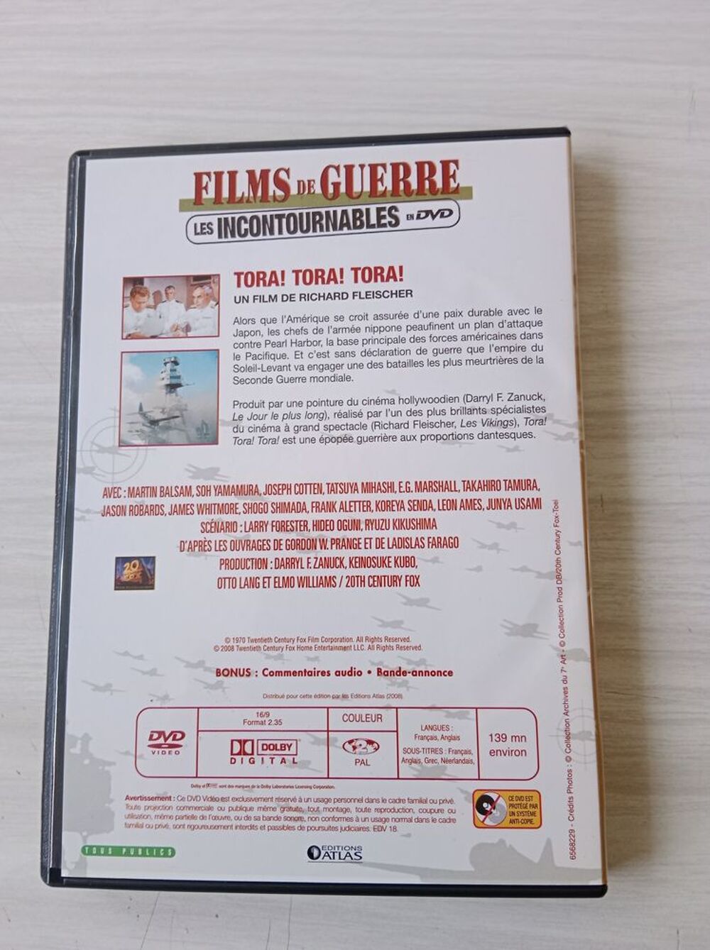 DVD TORA! TORA! TORA! DVD et blu-ray
