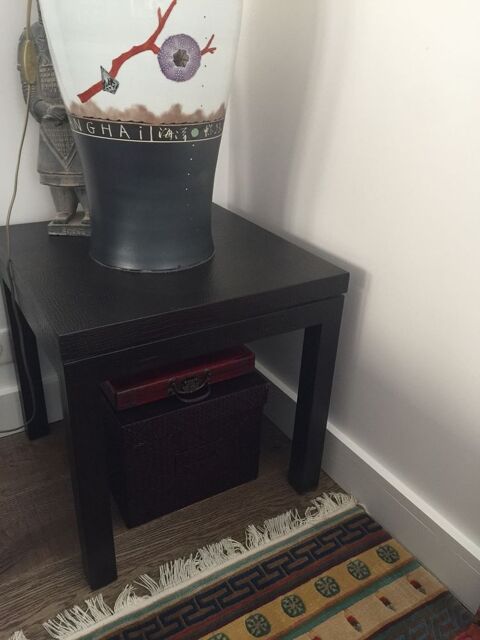 table de lampe / chevet marron cuir vintage peau exotique 40 Paris 20 (75)