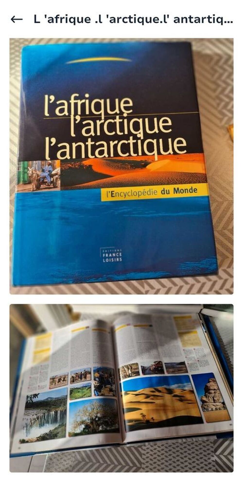 livre... l AFRIQUE ..L ARTIQUE ..L ANTARTIQUE Livres et BD