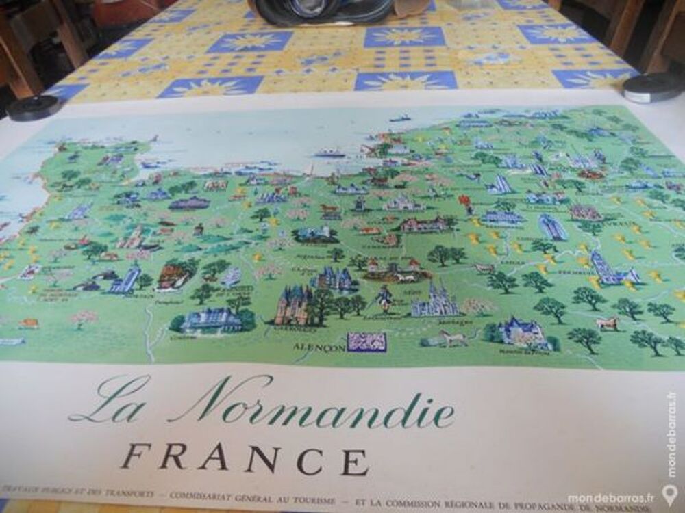 chromolithographie " la Normandie" Meubles
