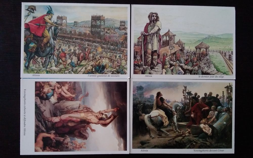 ? Lot de 5 X Cartes Postales Al&eacute;sia Vercing&eacute;torix ? 