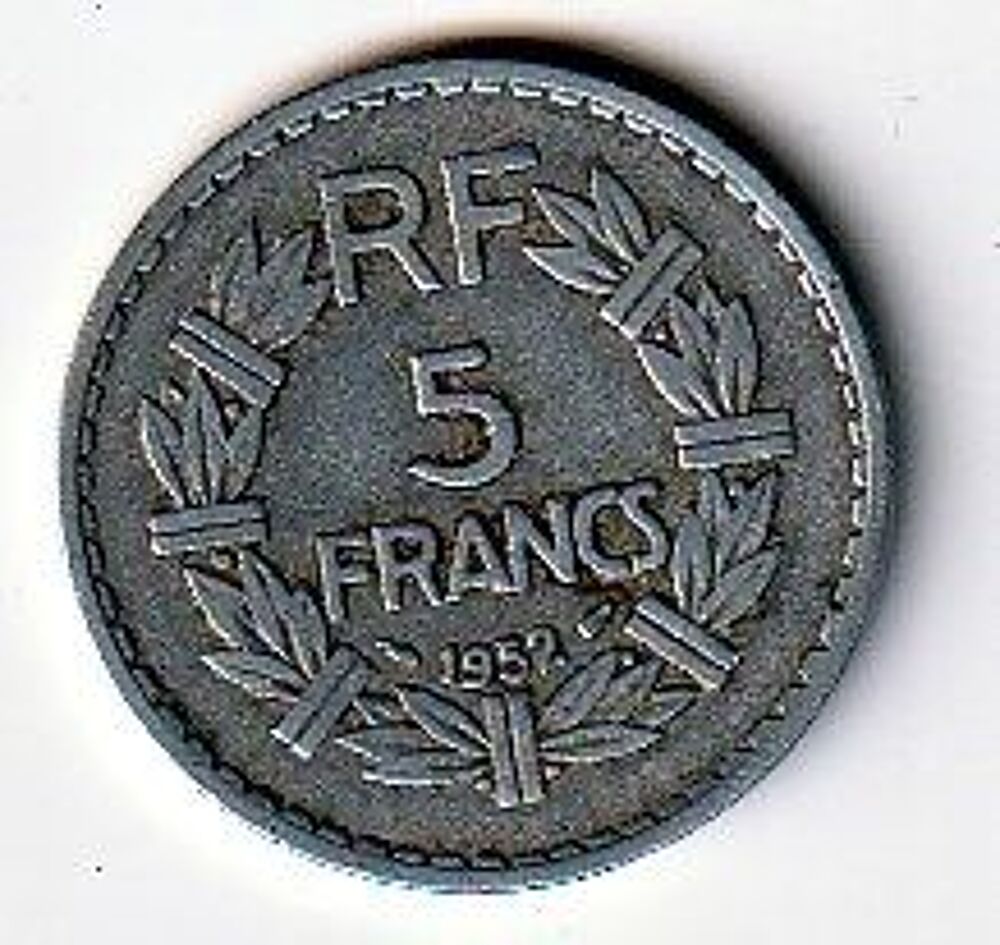  5 francs Lavrilliers en Aluminium de 1952 TB++ 