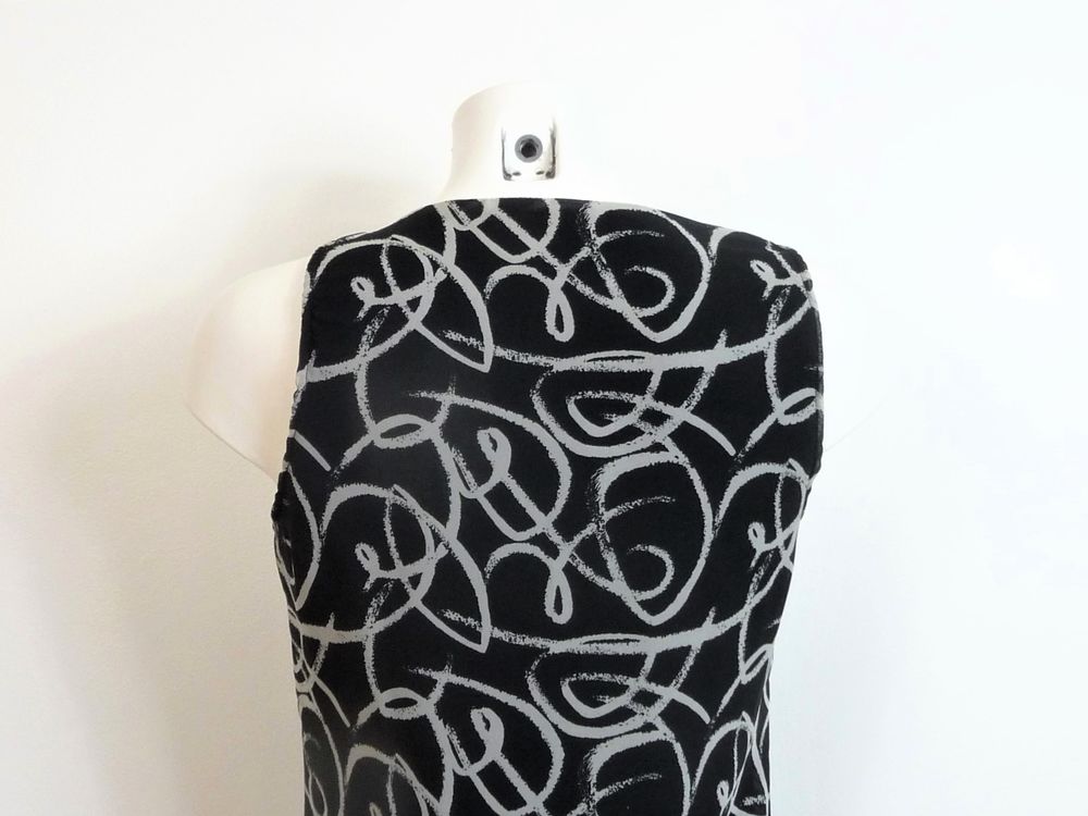 Robe/ Tunique Noir et Gris sans manches- Renatto Bene Vêtements