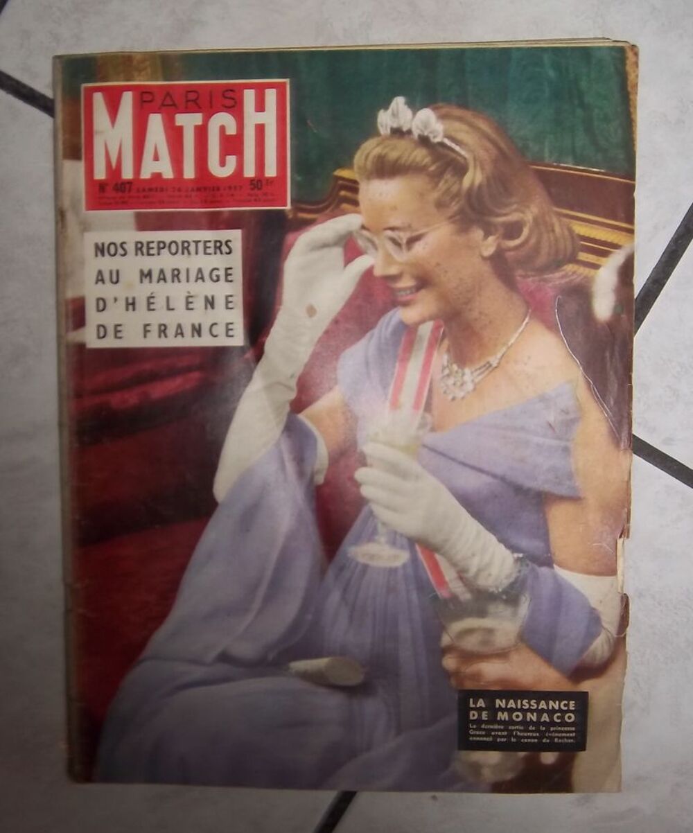 Paris Match 26 janvier 1957 n&deg; 407 Livres et BD