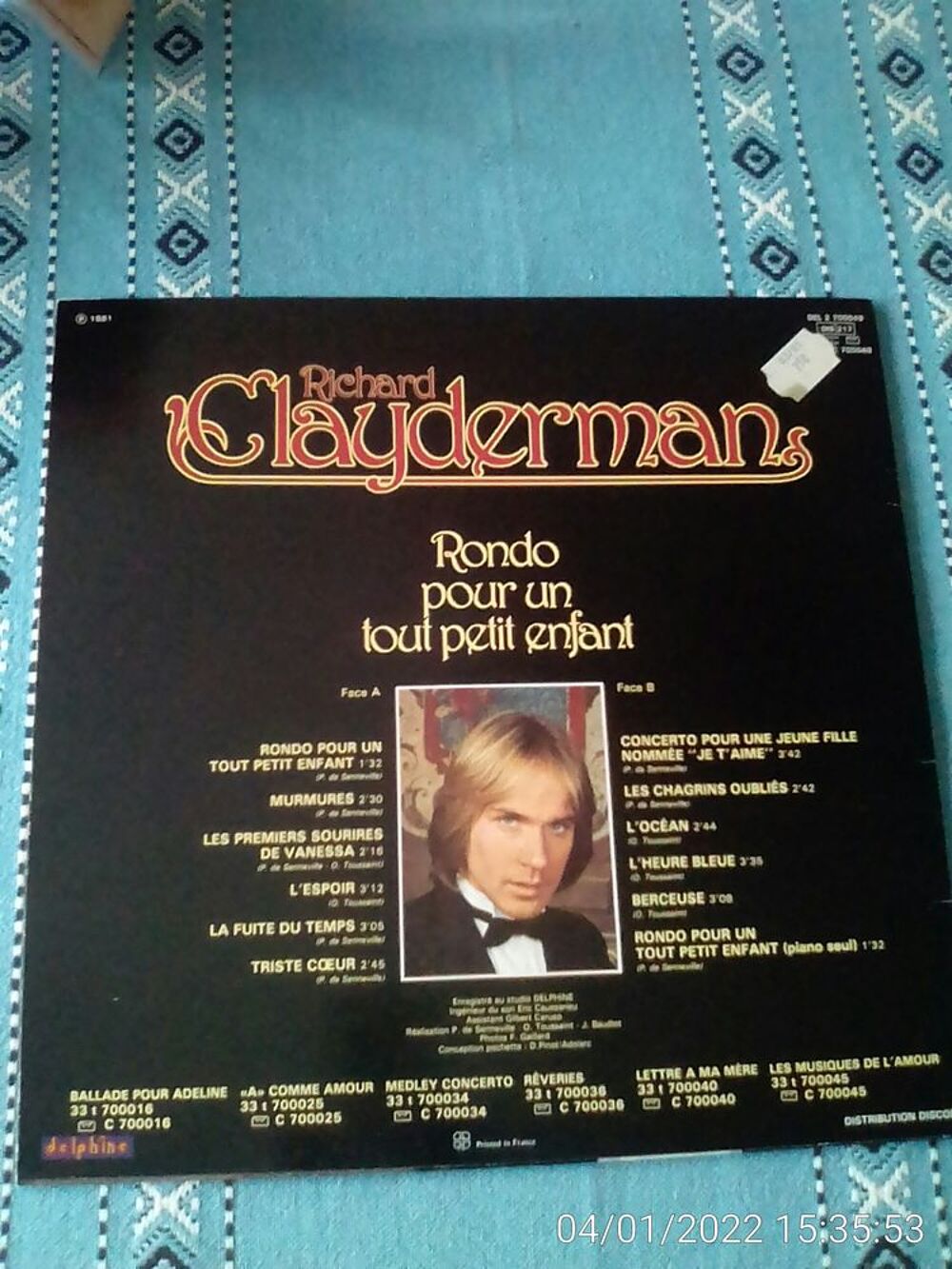 Vinyle 33T RONDO POUR UN ENFANT-RICHARD CLAYDERMAN CD et vinyles