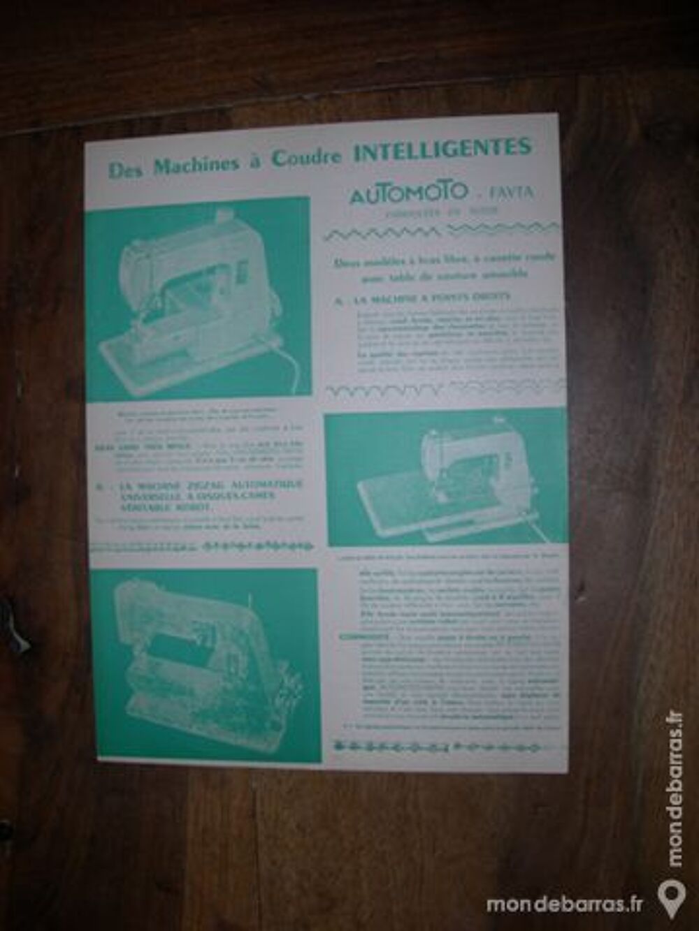 machine &agrave; coudre automoto Electroménager