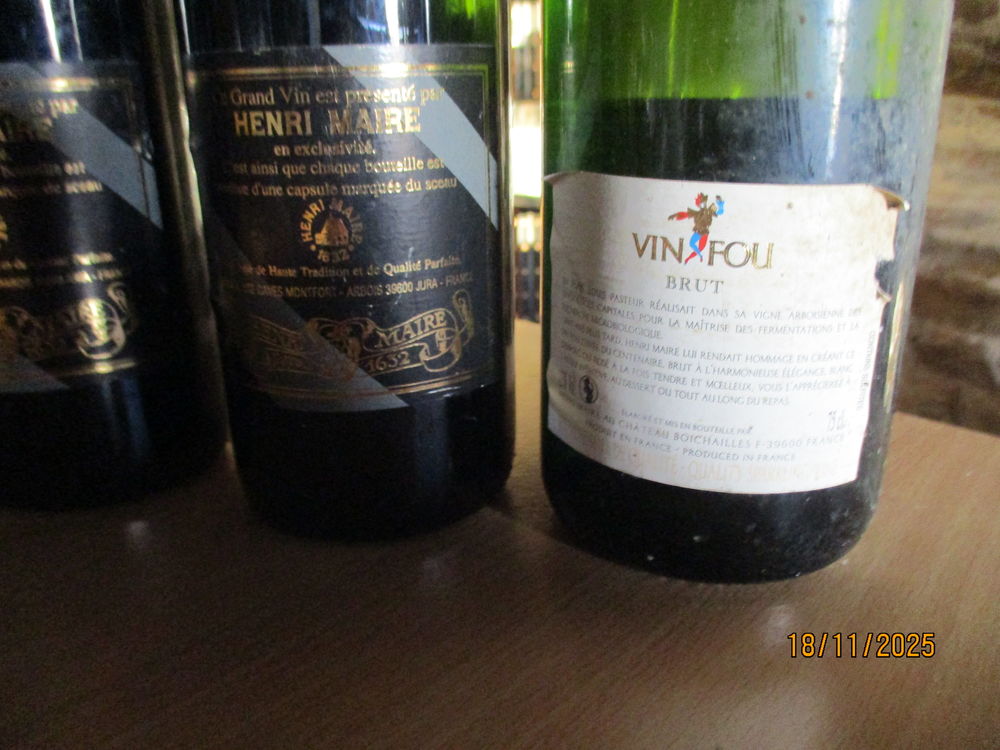 7 Bouteilles HENRI MAIRE DE 1989 &agrave; 2004 