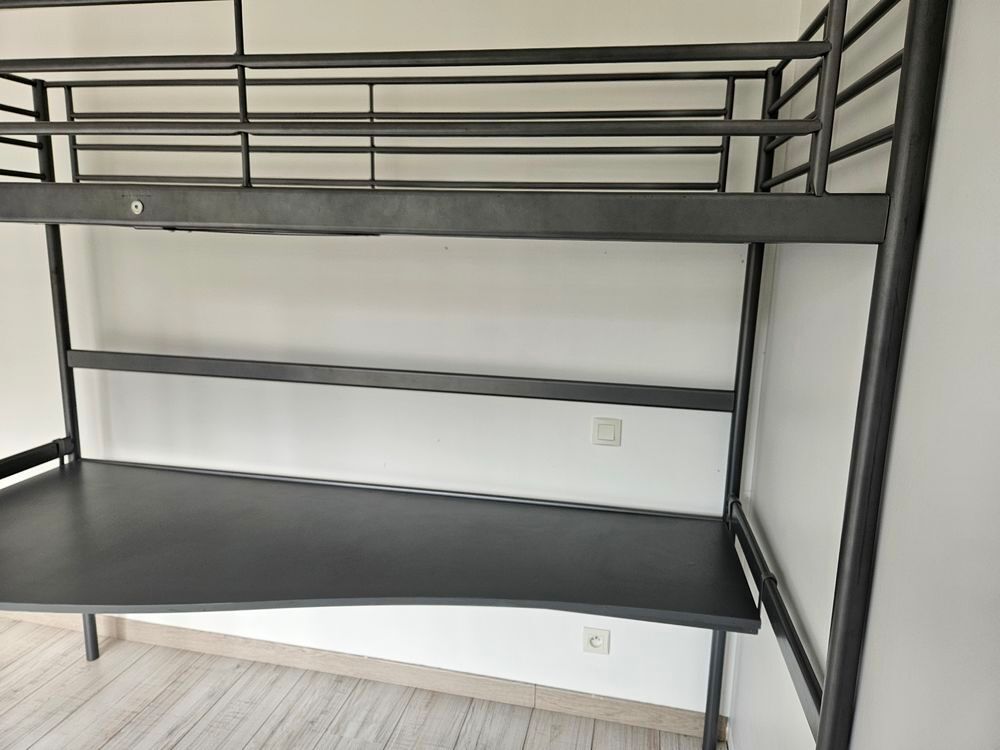 Lit mezzanine avec sommier et bureau Meubles