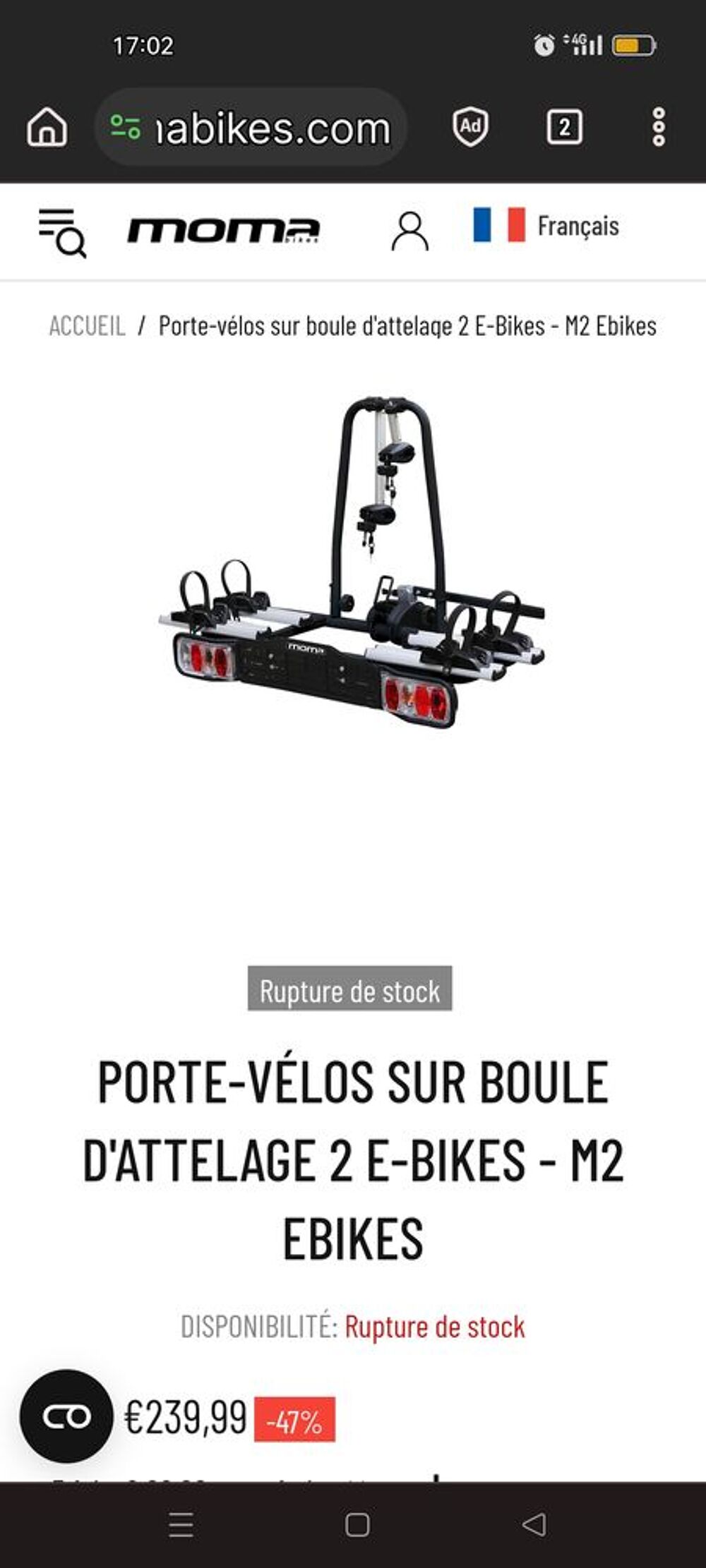 Porte v&eacute;los Vélos