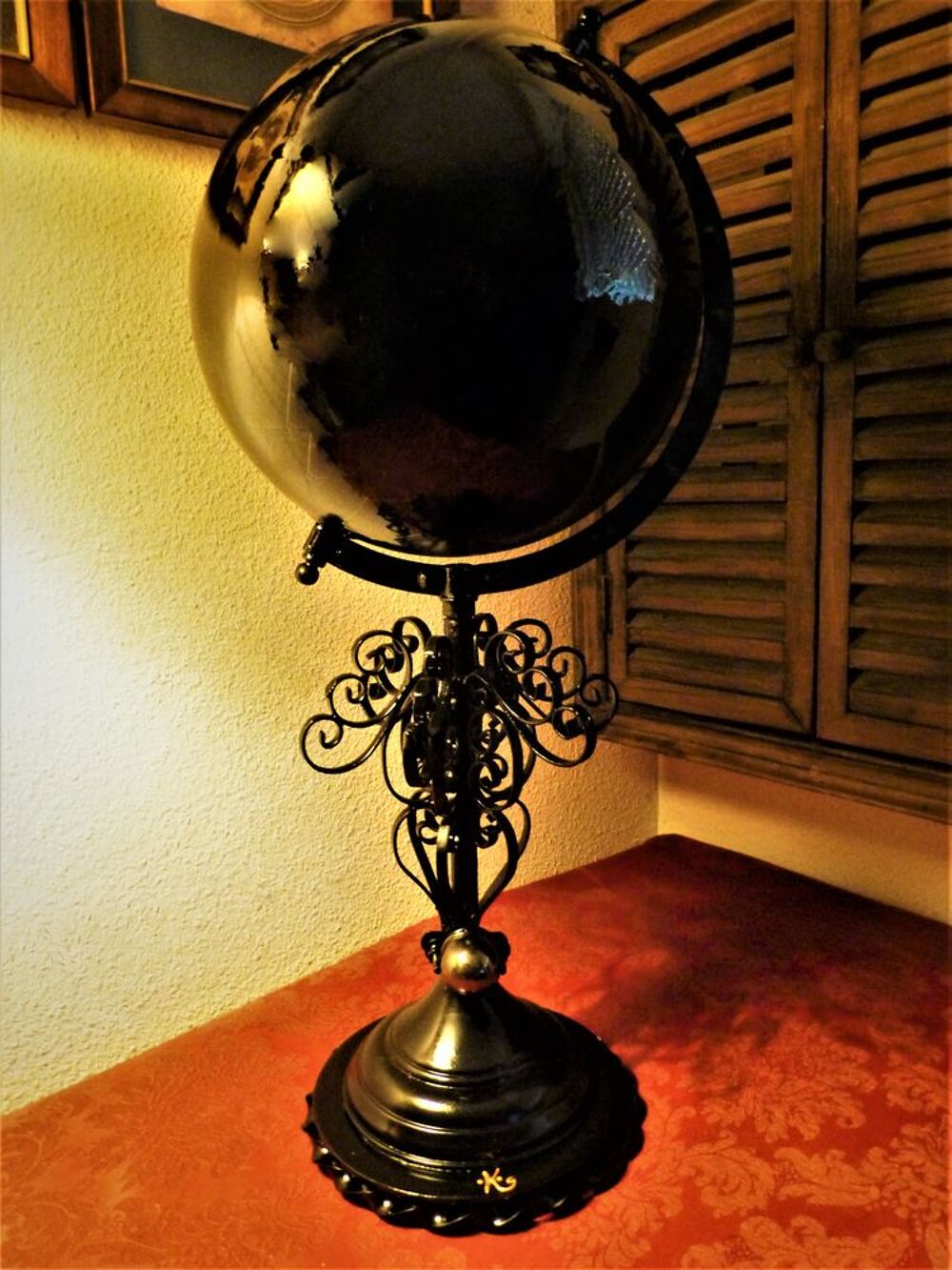 Objet de Curiosit&eacute; "GOTHIC BLACK SPHERARIUM" Steampunk Décoration