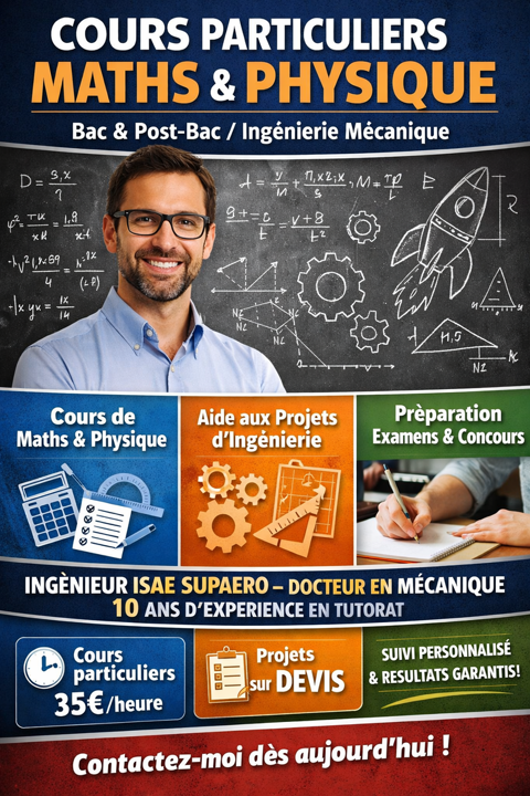 Cours et Projets - Math/Physique (Bac) et Ing&eacute; M&eacute;canique 0 60200 Compi�gne