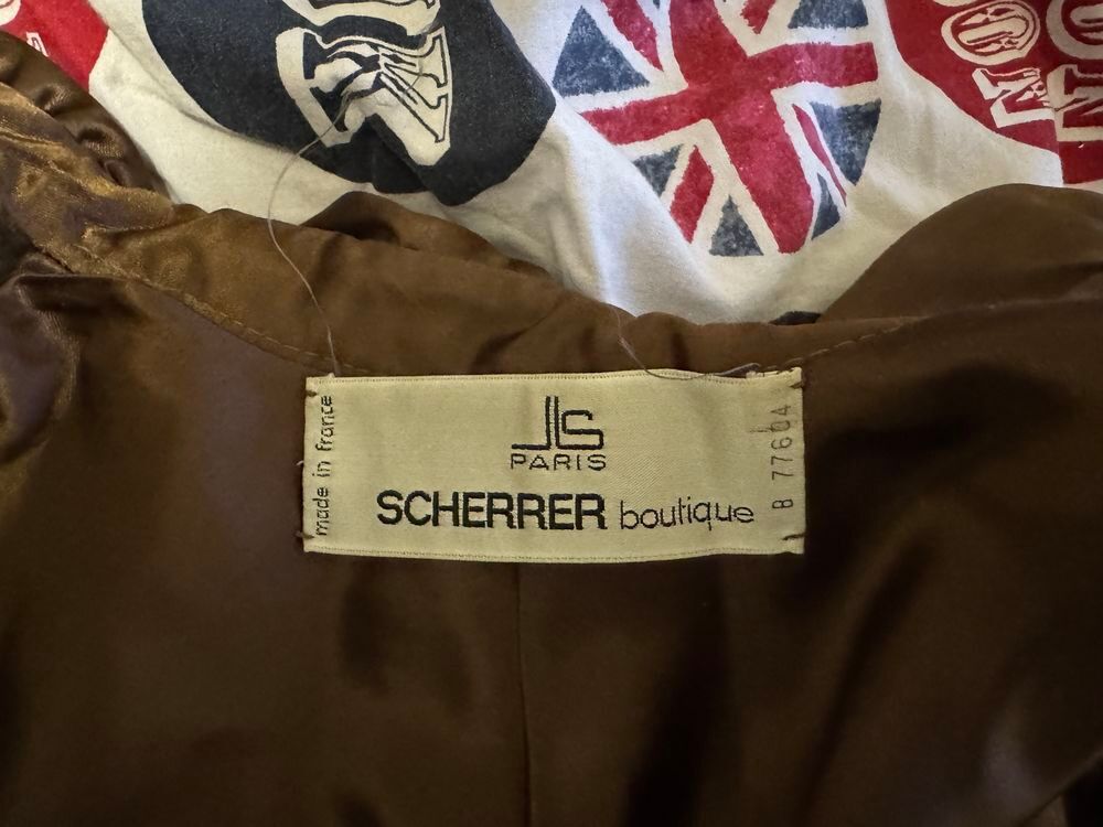 ? Manteau Vintage Jean-Louis Scherrer ? Velours Marron Vêtements