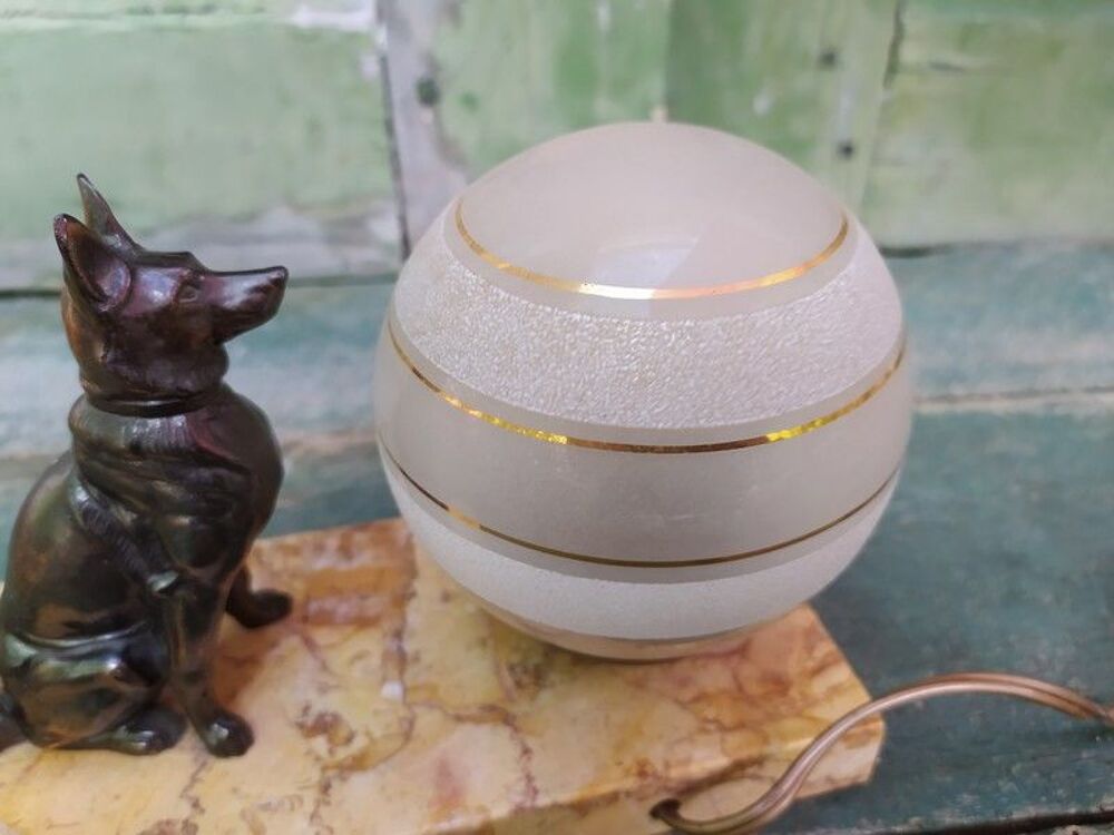 Lampe Art D&eacute;co Chien Berger Allemand 

