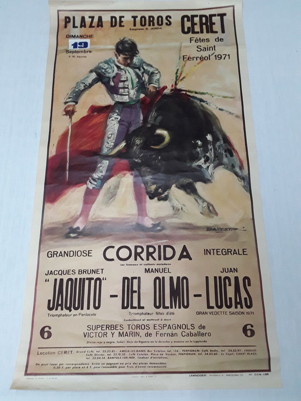 V&eacute;ritables Affiches de corridas anciennes 
