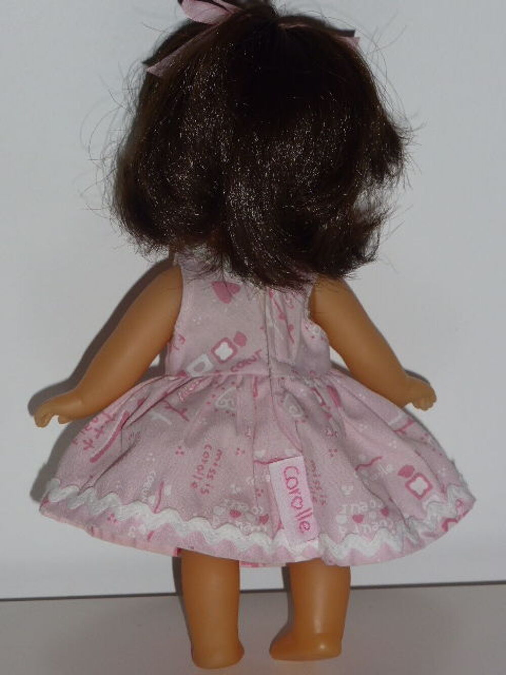 Corolle poup&eacute;e mini corolline brune robe rose Jeux / jouets