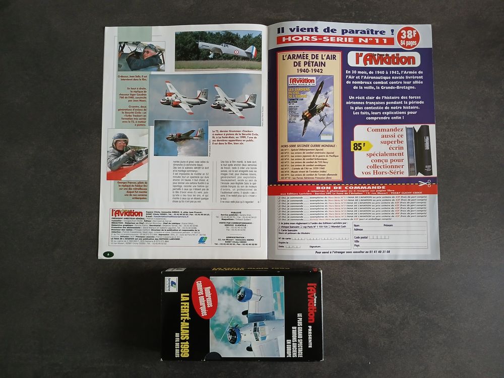 CASSETTES K7 L'AVIATION LA FERTE-ALAIS 1999 AU FIL DES AILES Photos/Video/TV