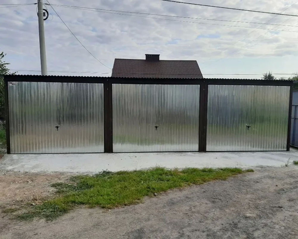 Garage en t&ocirc;le triple 9&times;5 m Monopente Galvanis&eacute; Jardin