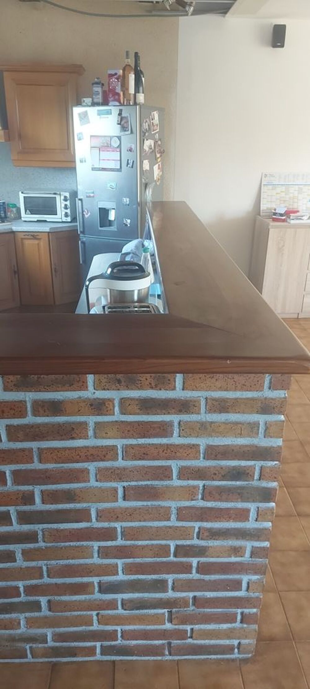 bar brique/chene Décoration