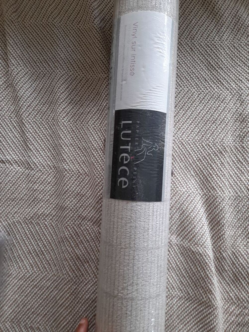 1 rouleaux de papier peint fond beige &agrave; rayures
Décoration
