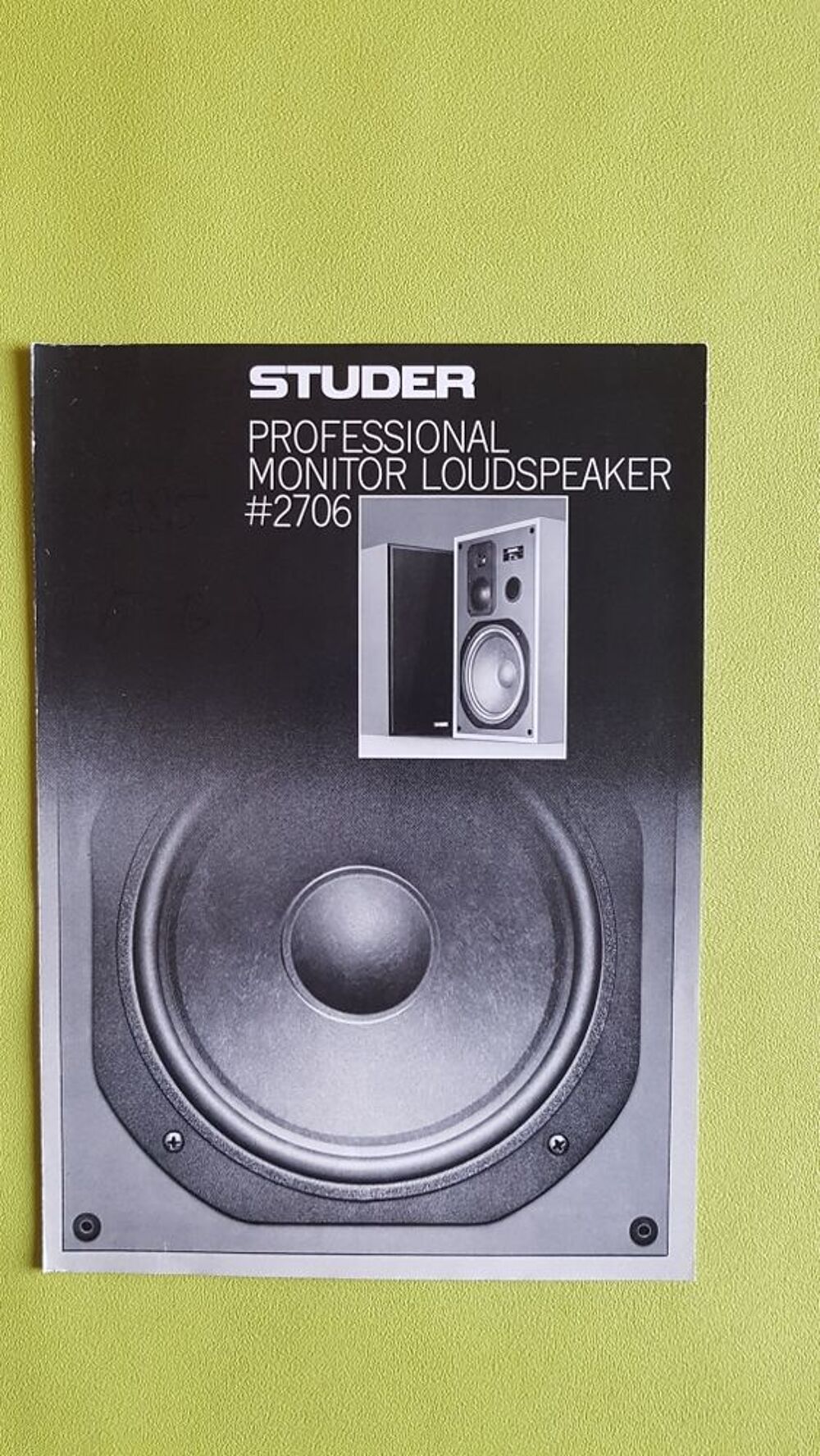 ENCEINTE STUDER Audio et hifi