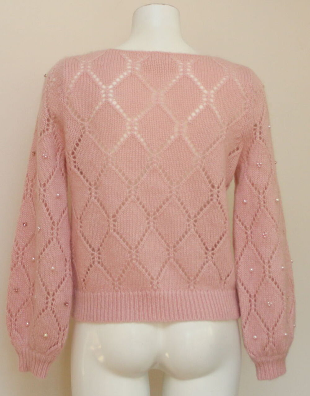 Pull mohair perles et strass rose SEZANE T.S soit 36/38 Fr Vêtements