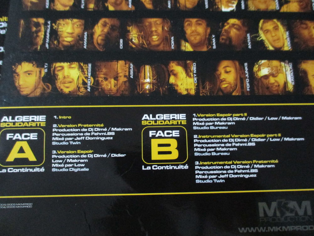 ALGERIE SOLIDARITE MAXI 45 AKH RIM K JERY JAMES TEPA CD et vinyles