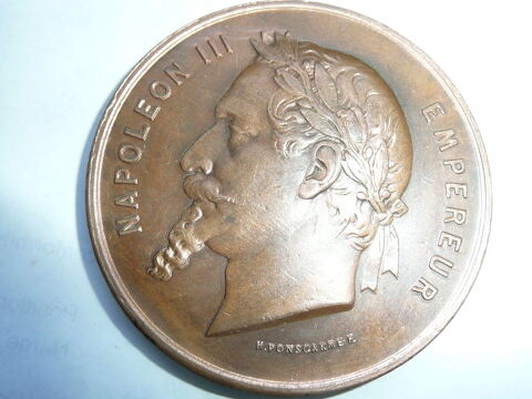 M�daille Exposition Universelle en cuivre Napol�on 55 Bordeaux (33)