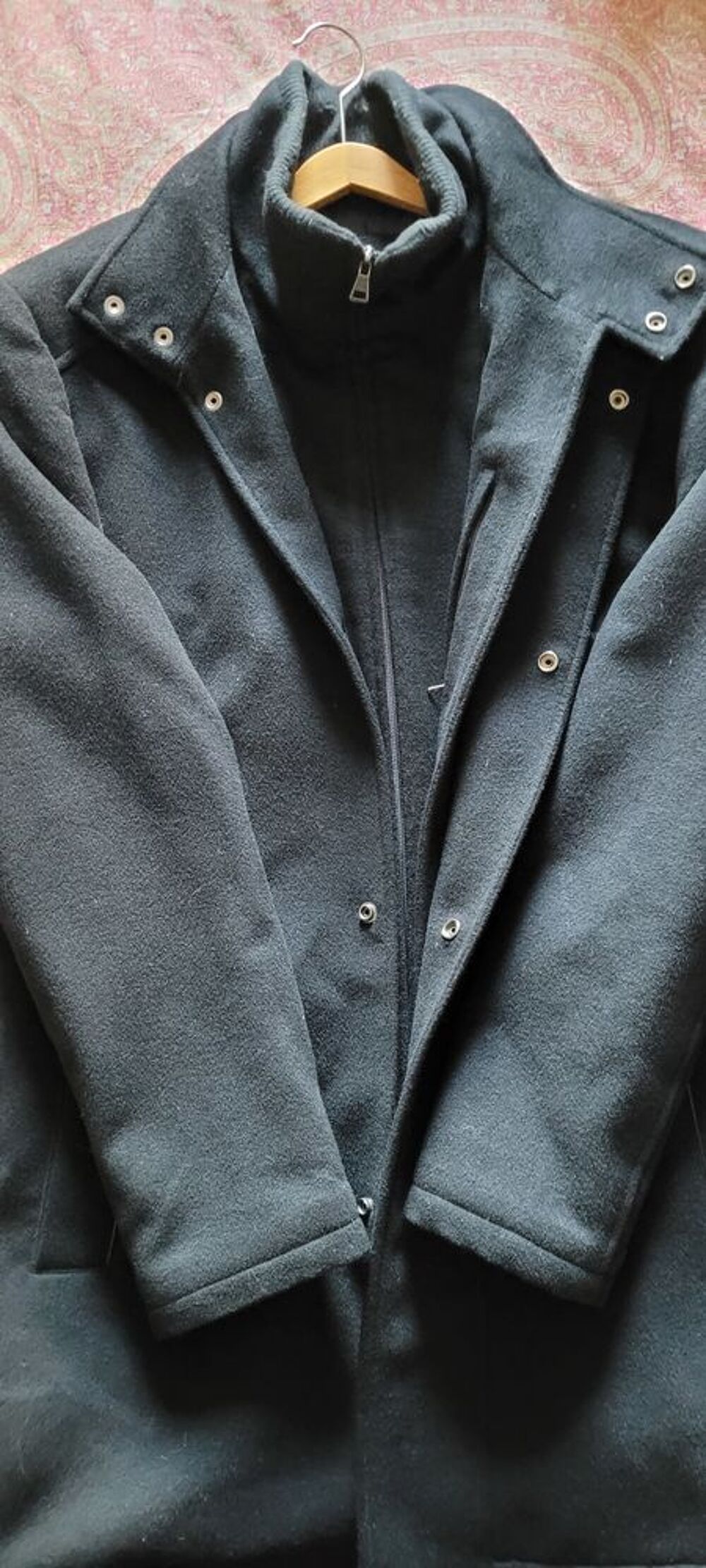 MANTEAU NOIR BRICE 100%LAINE Vêtements