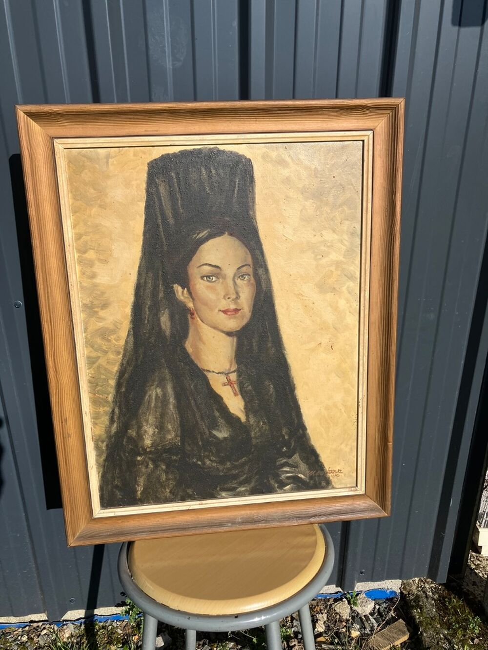 Tableau portrait femme encadr&eacute; Décoration