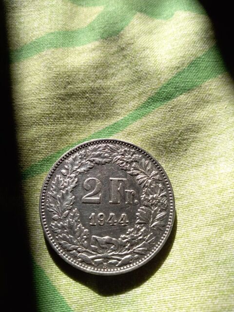 Pice de monnaie 1944 Suisse 2 Francs - B - Monnaie Argent 40 Roquefort-les-Pins (06)
