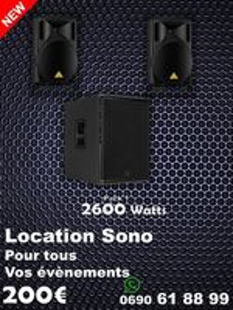   Sono pour tout vos évènements 