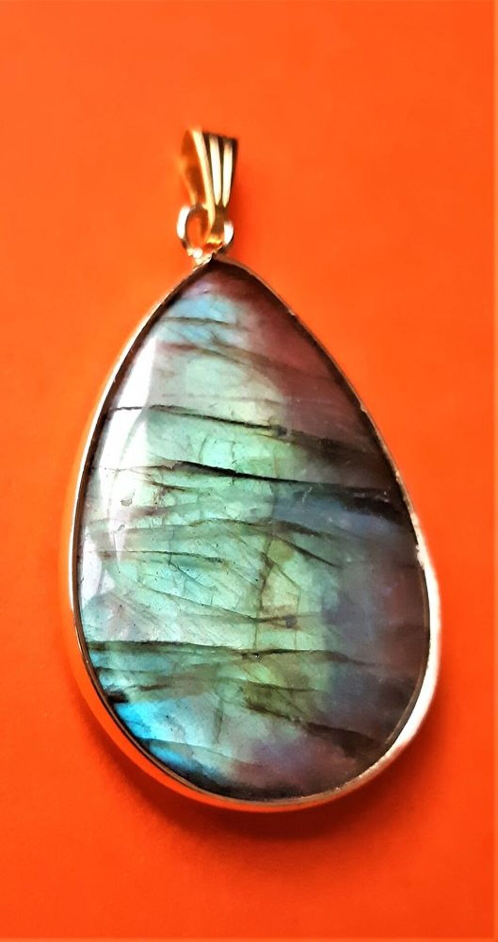 pendentif neuf pierre Labradorite naturelle Bijoux et montres