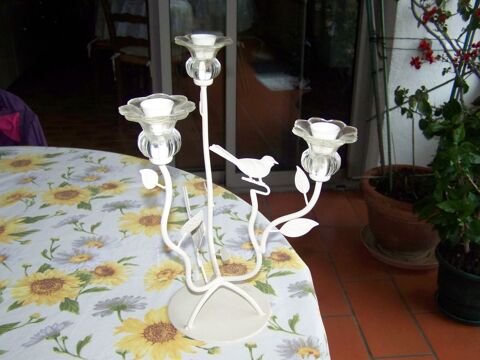 BOUGEOIR 3 BRANCHES EN FER FORGE 12 Roussillon (84)