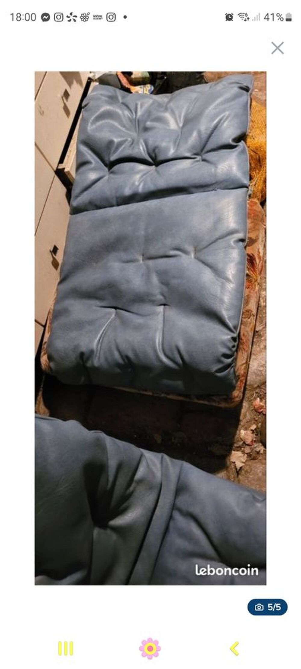 LOT DE 2 FAUTEUILS BLEU VINTAGE Meubles