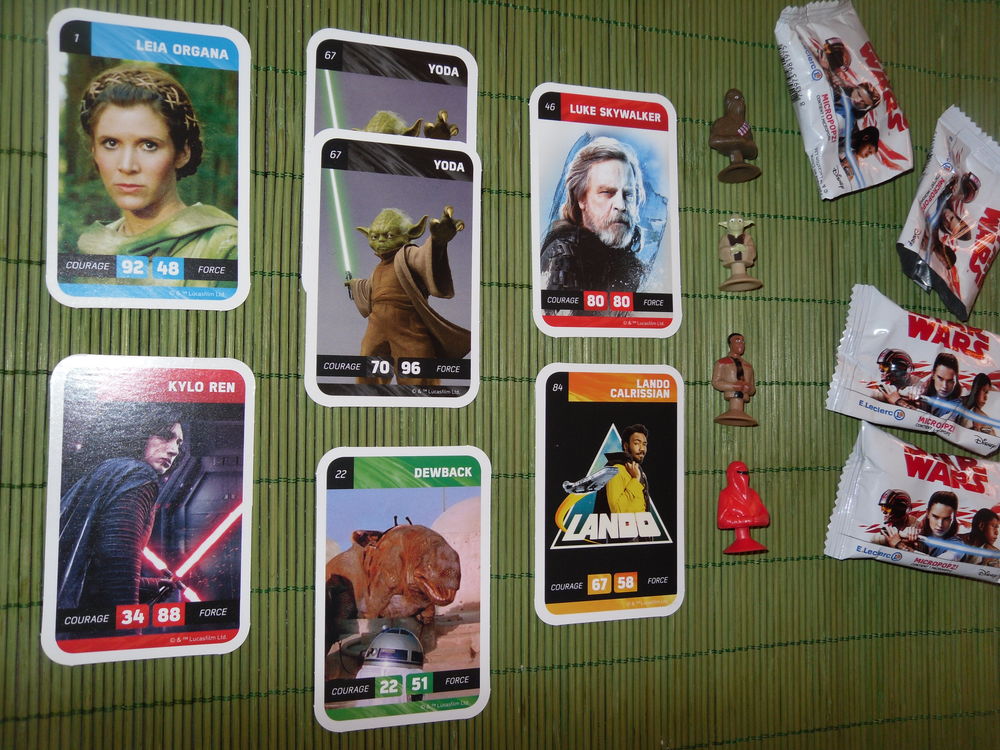 Lot de 6 Cartes (+1) &amp; 3 Micopopz Star Wars de Leclerc 3,50€ 