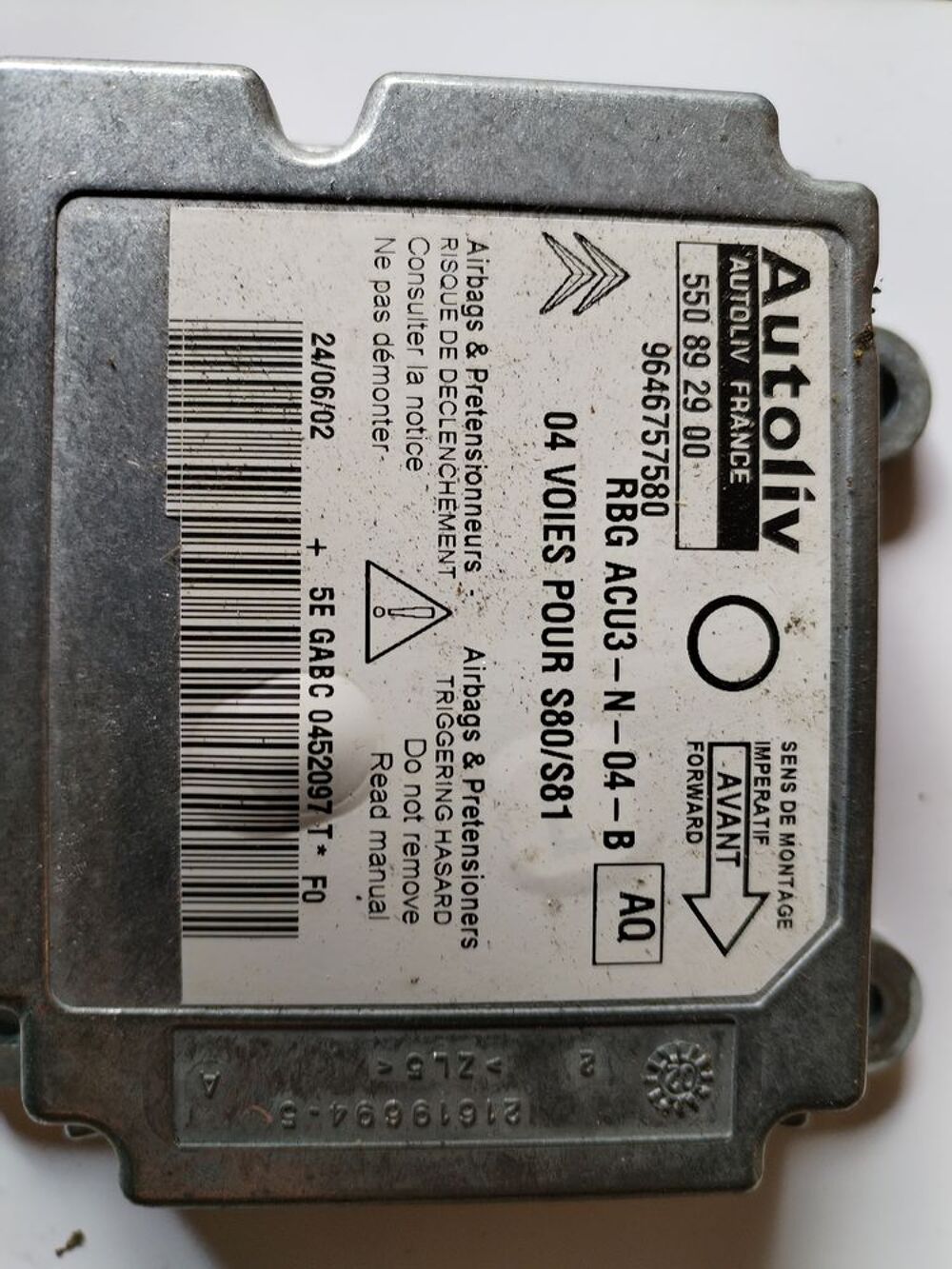 Calculateur airbag CITROEN SAXO ANNEE 2002 Bricolage