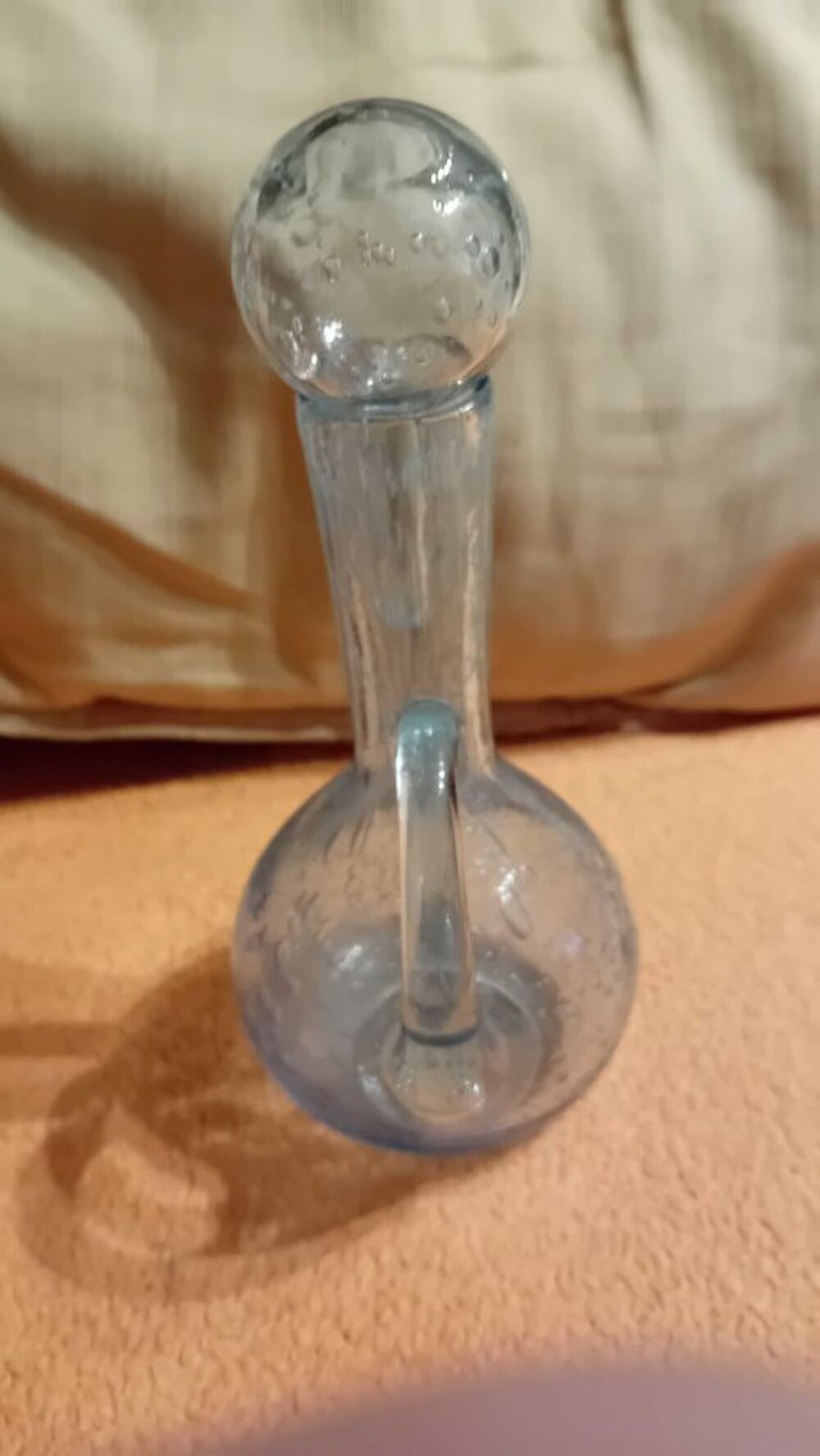 PICHET FLACON VERRE DE BIOT AVEC BOUCHON Décoration