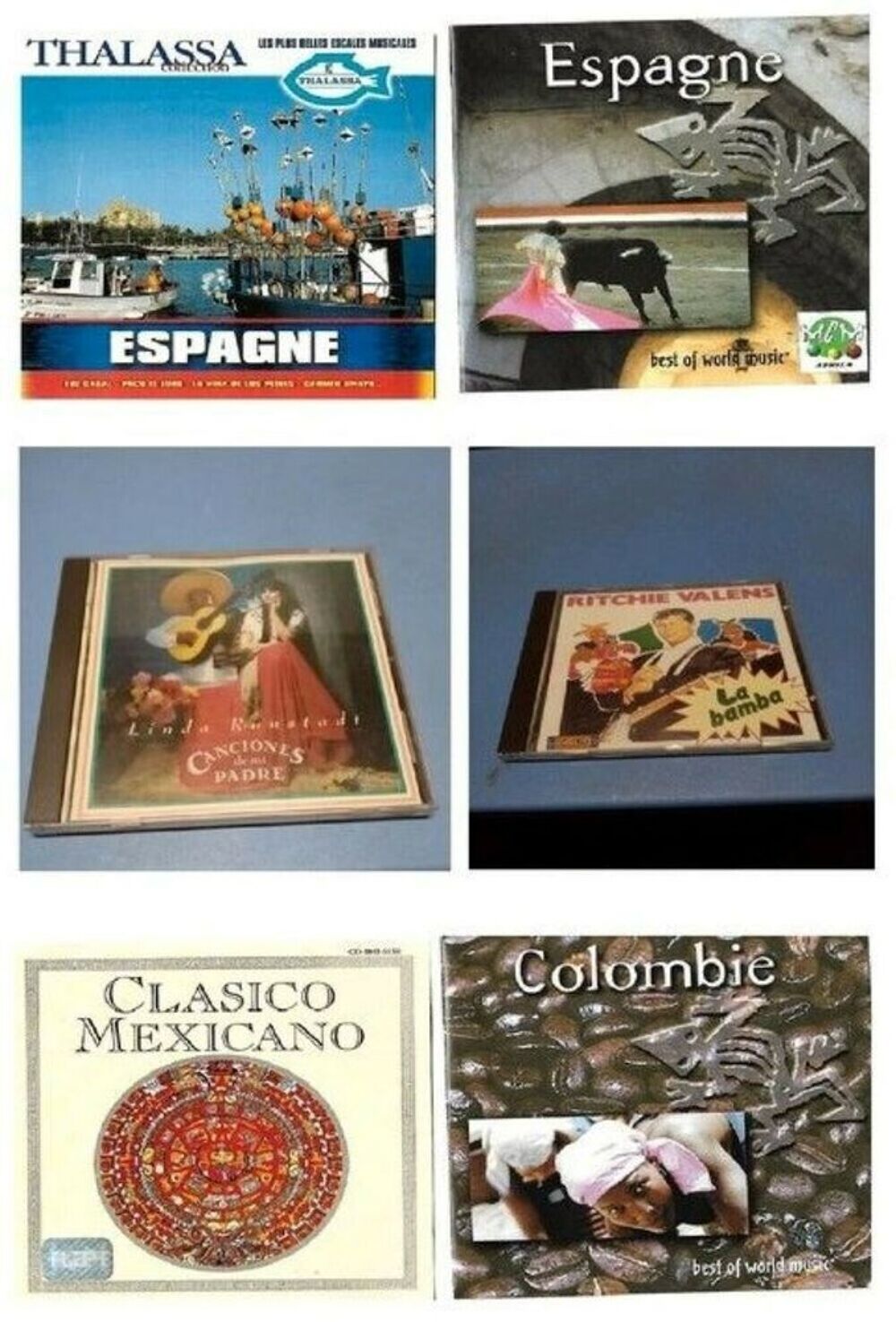 6 CD chansons traditionnelles hispano-latino CD et vinyles